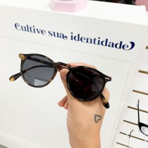 Óculos de Sol Redondo Animal Print
